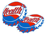Kronenkorken im Stil von Andy Warhol für die Medizin. Health, das ist Pop Art von Rod Neer.